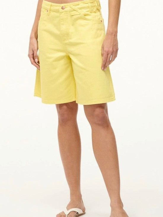 Wrangler + Staud 25 Women's High-Rise Yellow Bermuda Shorts | Poshmark