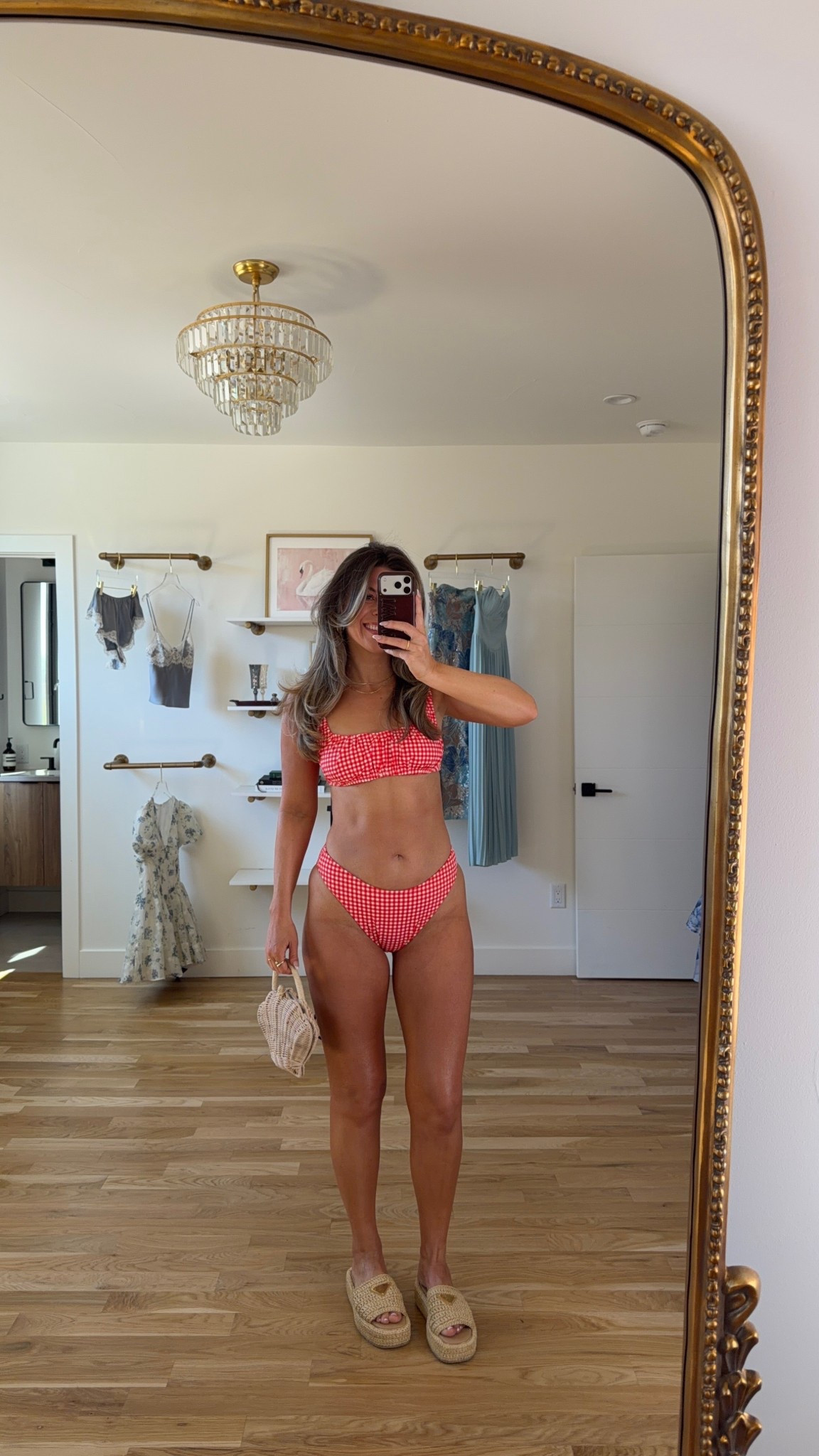 Red gingham bikini resortwear and swim look

Wearing my usual small 

Vacation
Destination
Swimwear
Pool day
Beach trip

#LTKootd #LTKSwim #LTKTravel