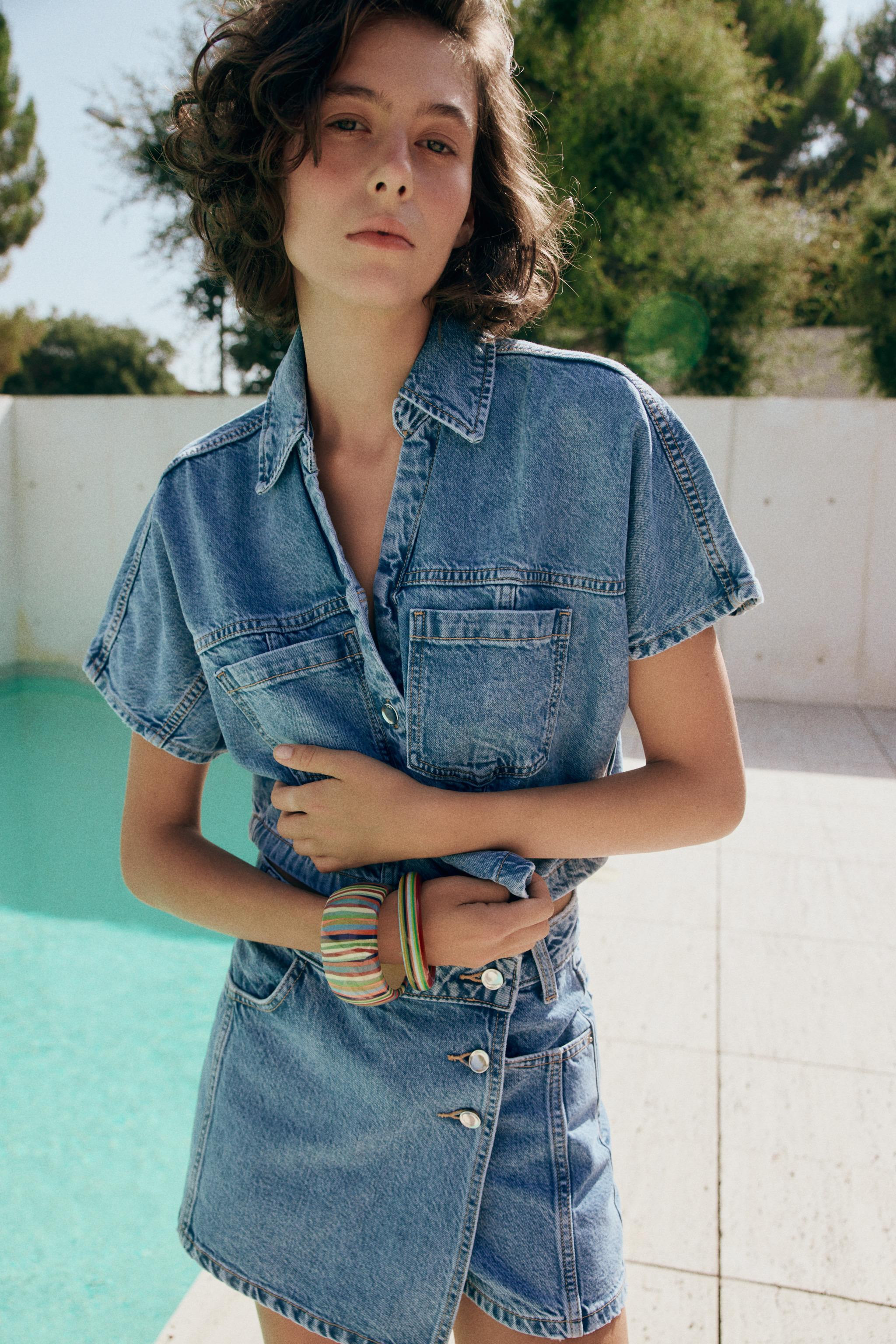Z1975 SHORT DENIM SHIRT | Zara US