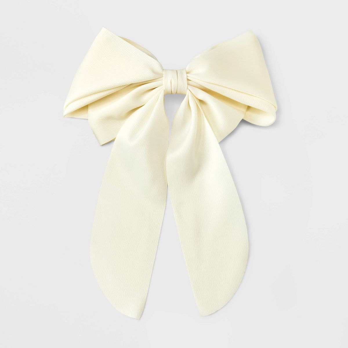 Satin Bow Hair Barrette - A New Day™ Cream | Target