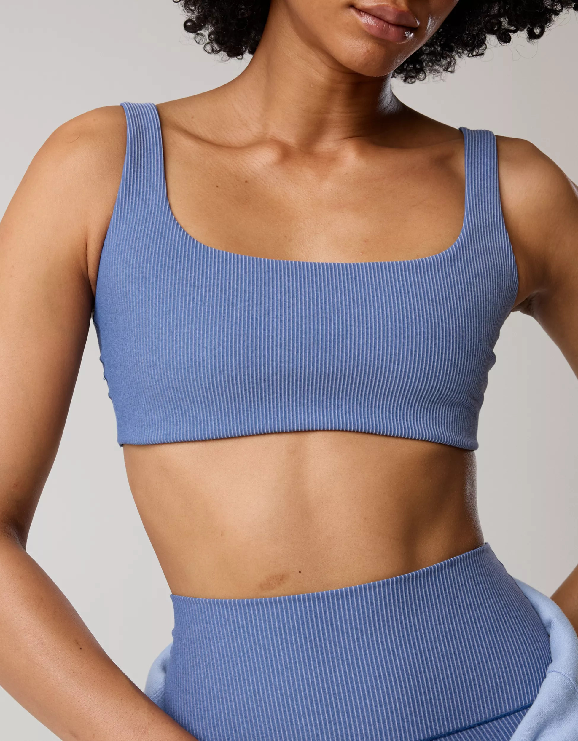 OFFLINE By Aerie Stripe Rib Classic Sports Bra | Aerie
