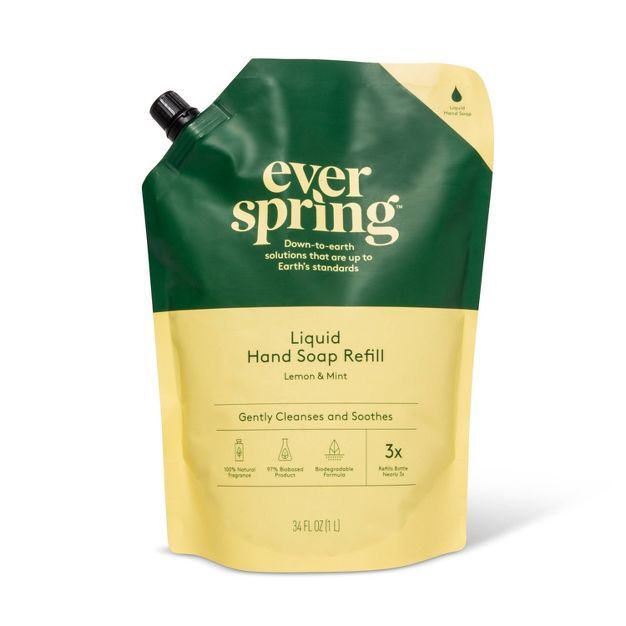Liquid Hand Soap Refill - 34 fl oz - Lemon & Mint - Everspring™ | Target