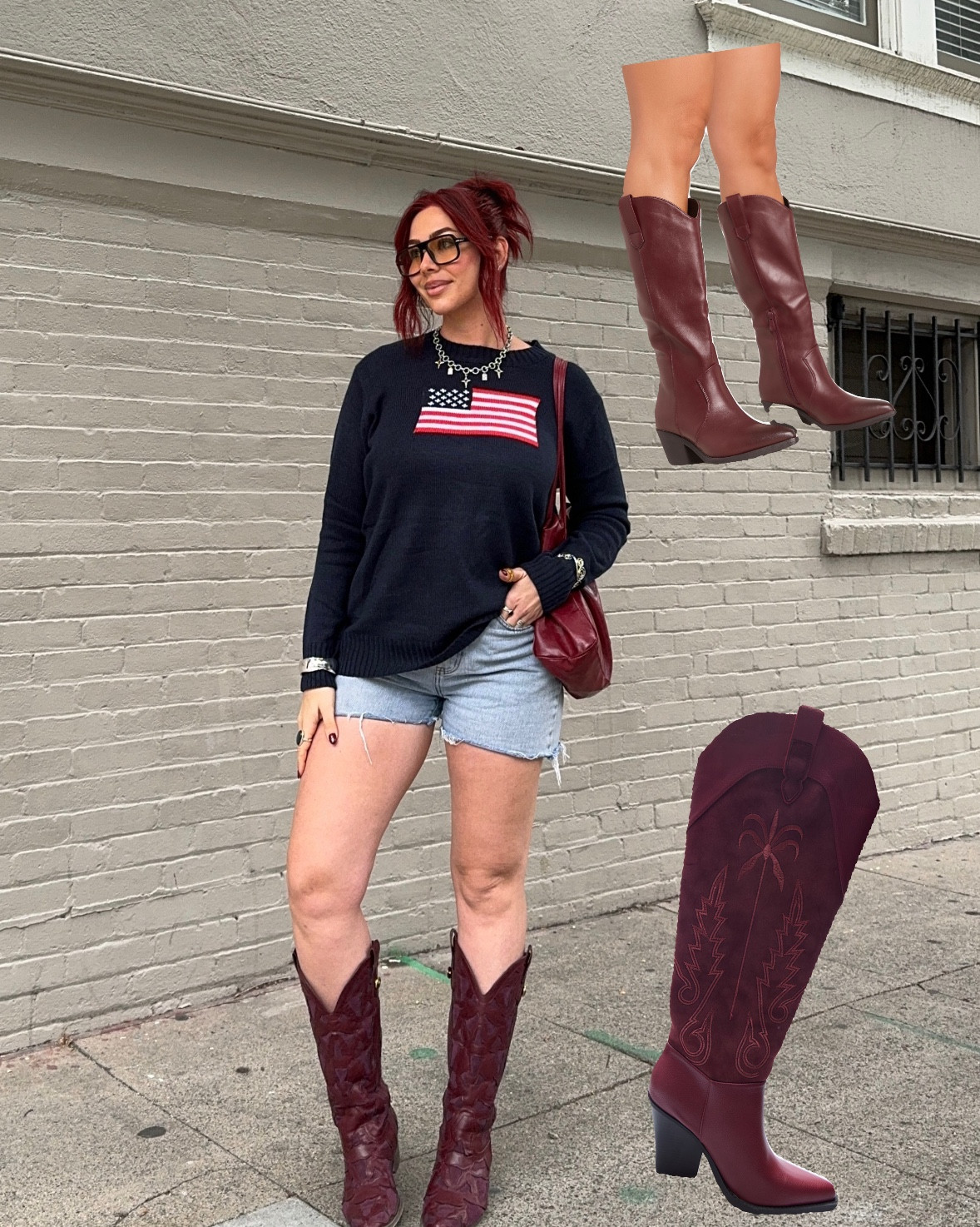 burgundy maroon dark red boot inspo ❤️