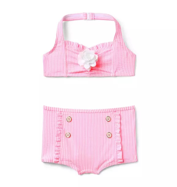 Recycled Striped Rosette 2-Piece Swimsuit | Janie and Jack