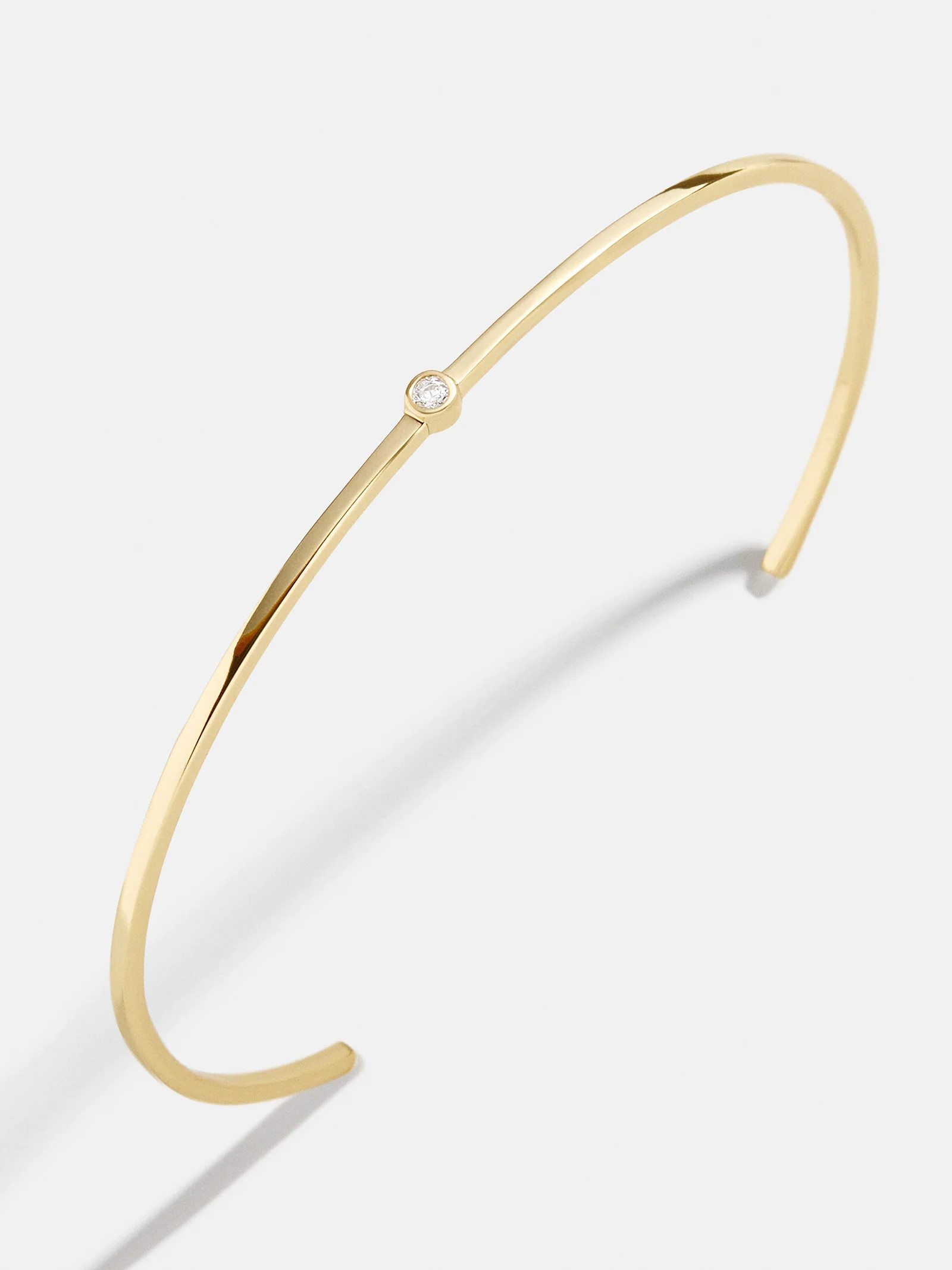 Yasmine 18K Gold Cuff Bracelet - Stone Center | BaubleBar