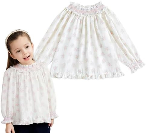 Curipeer Girls White Button Down Shirt with Peter Pan Collar Long Sleeve Blouse | Amazon (US)