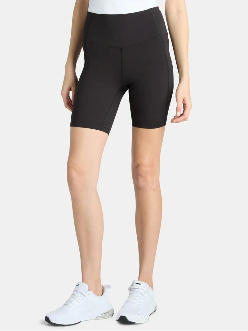 Athletic Works Women's and Women's Plus High Rise Bike Shorts, Size XS-4X | Walmart (US)