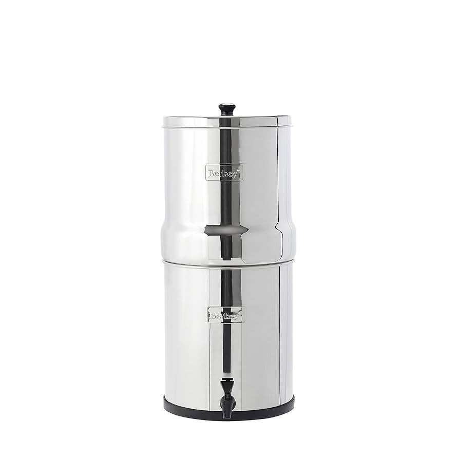 Big Berkey Gravity-Fed Stainless Steel Countertop Water Filter System 2.25 Gallon with 2 Authenti... | Amazon (US)