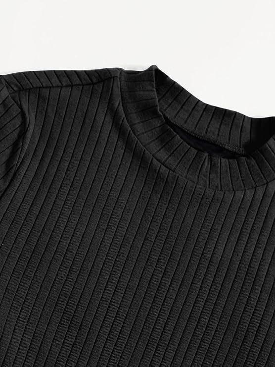 MakeMeChic Women's Plus Size Rib Knit Round Neck Short Sleeve Bodysuit Tee Top | Amazon (US)