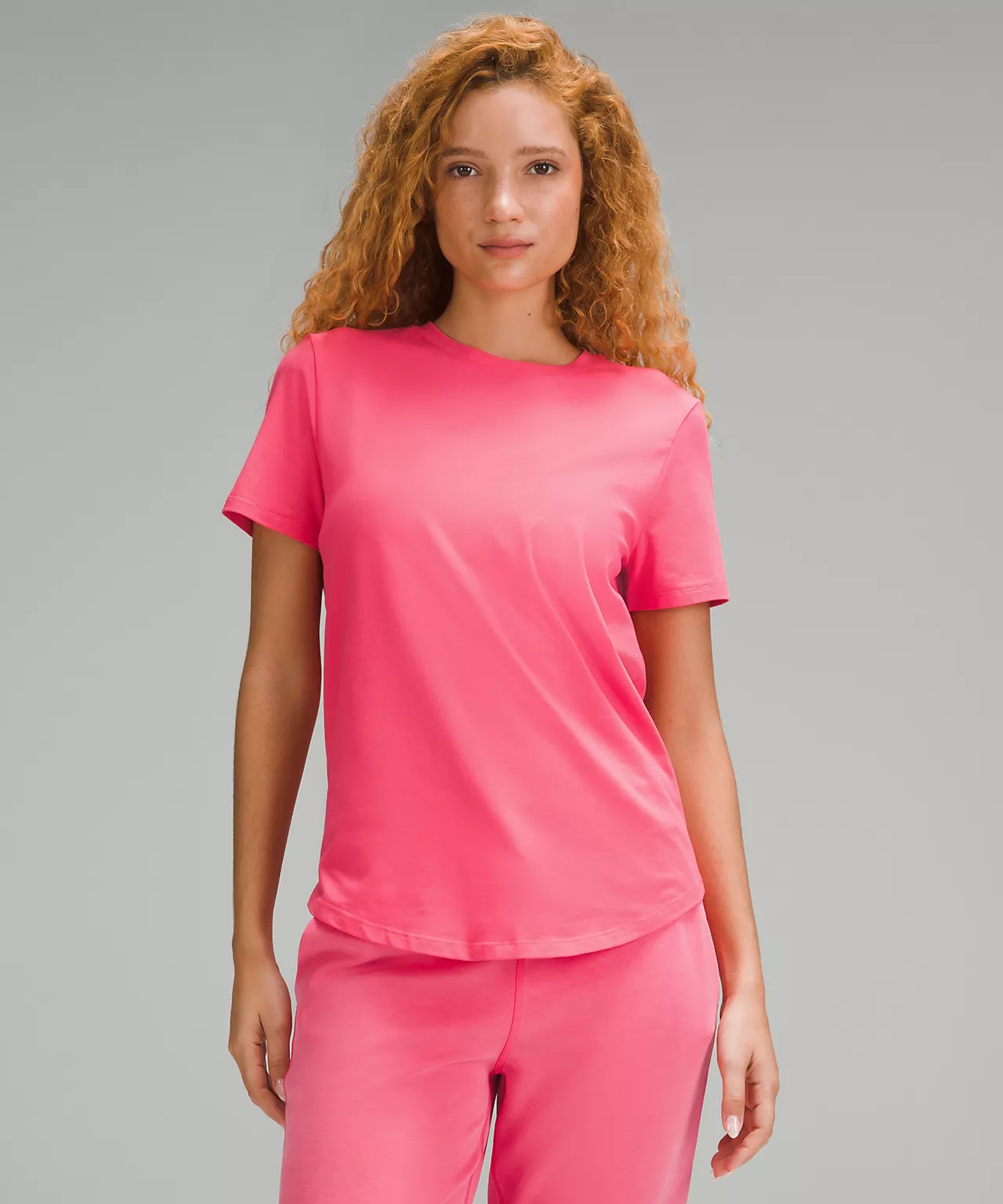 Love Curved-Hem Crewneck T-Shirt | Women's Short Sleeve Shirts & Tee's | lululemon | Lululemon (US)