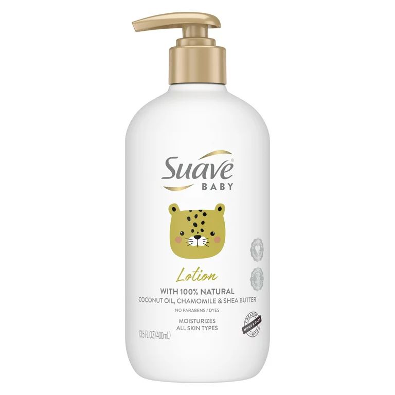 Suave Baby Baby Lotion 100% Natural Coconut Oil, Chamomile & Shea Butter, 13.5 oz - Walmart.com | Walmart (US)