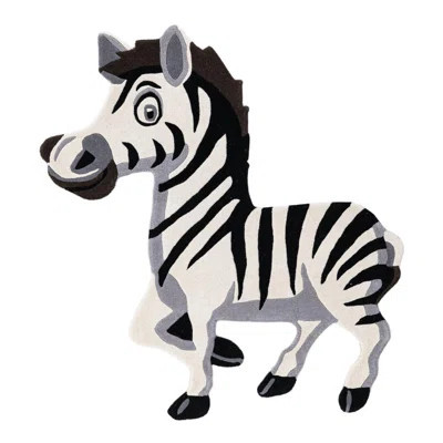 Unique Loom Freeform Zebra Playtime Kids Wool Rug | Wayfair North America