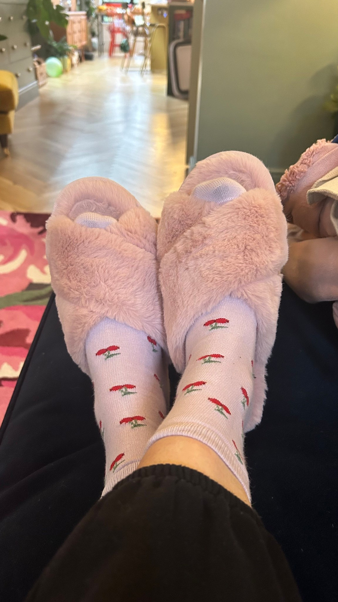 Comfy fluffy slippers!