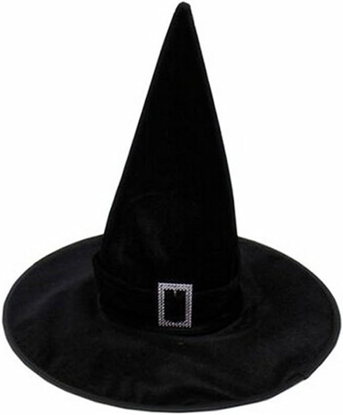 ULTNICE Velour Witch Sorceress Hat Fancy Dress Costume Accessory for Hallowen Party Black | Amazon (US)