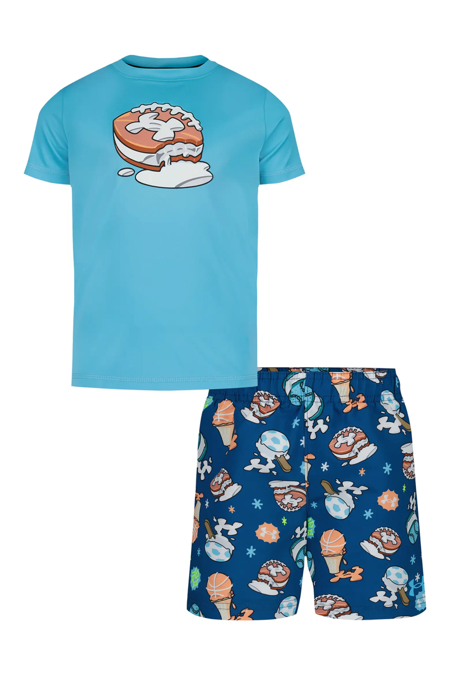 Under Armour Kids' Ice Cream Rashguard & Swim Trunks Set (Men) | Nordstrom | Nordstrom