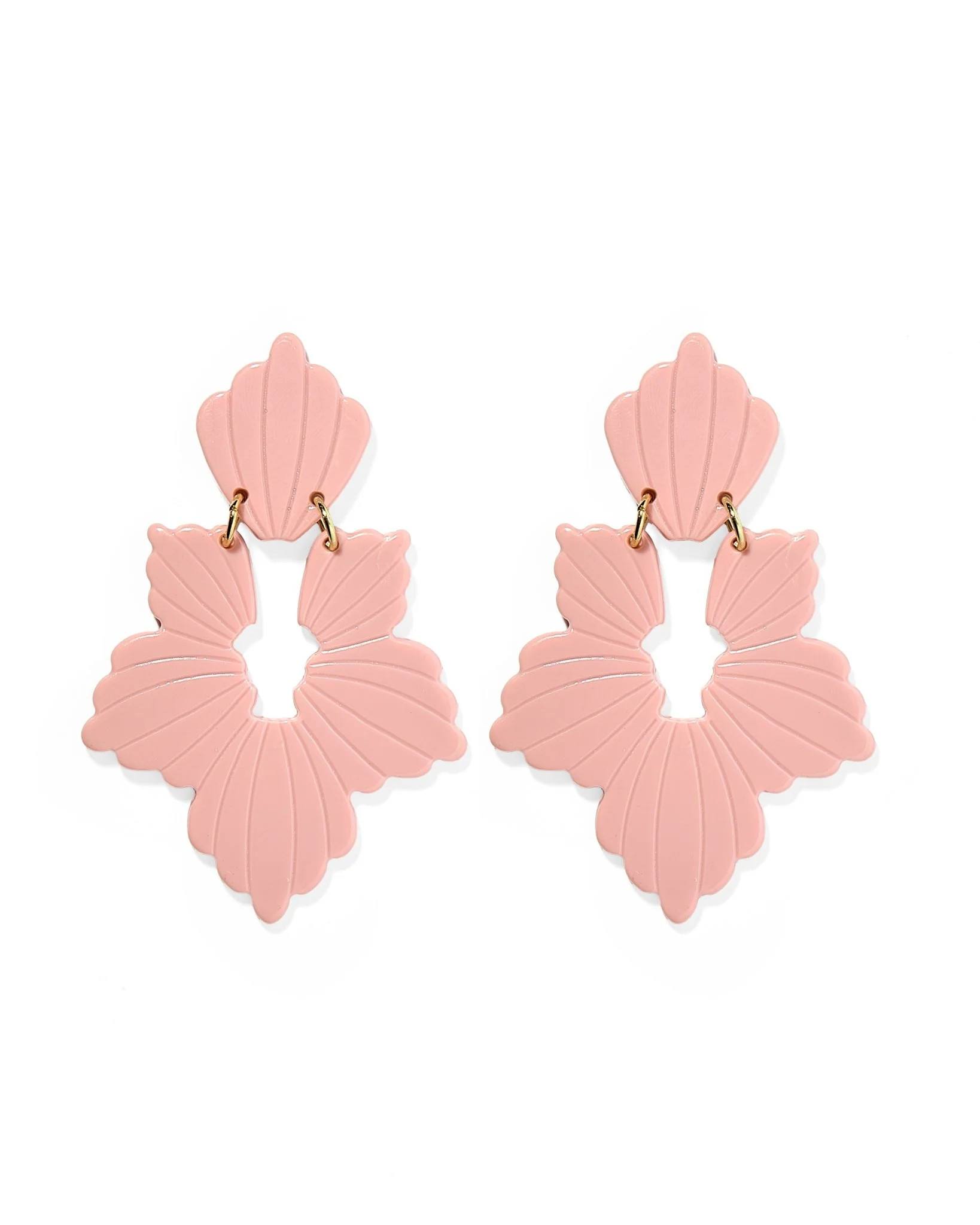 Michelle Statement Acetate Earrings - Vintage Rose | LINNY CO LLC