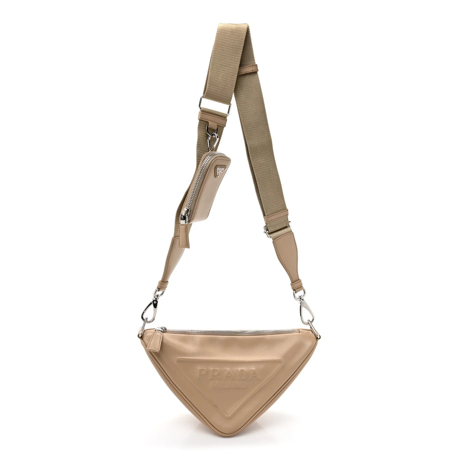 Grace Lux Triangle Shoulder Bag Sabbia | FASHIONPHILE (US)