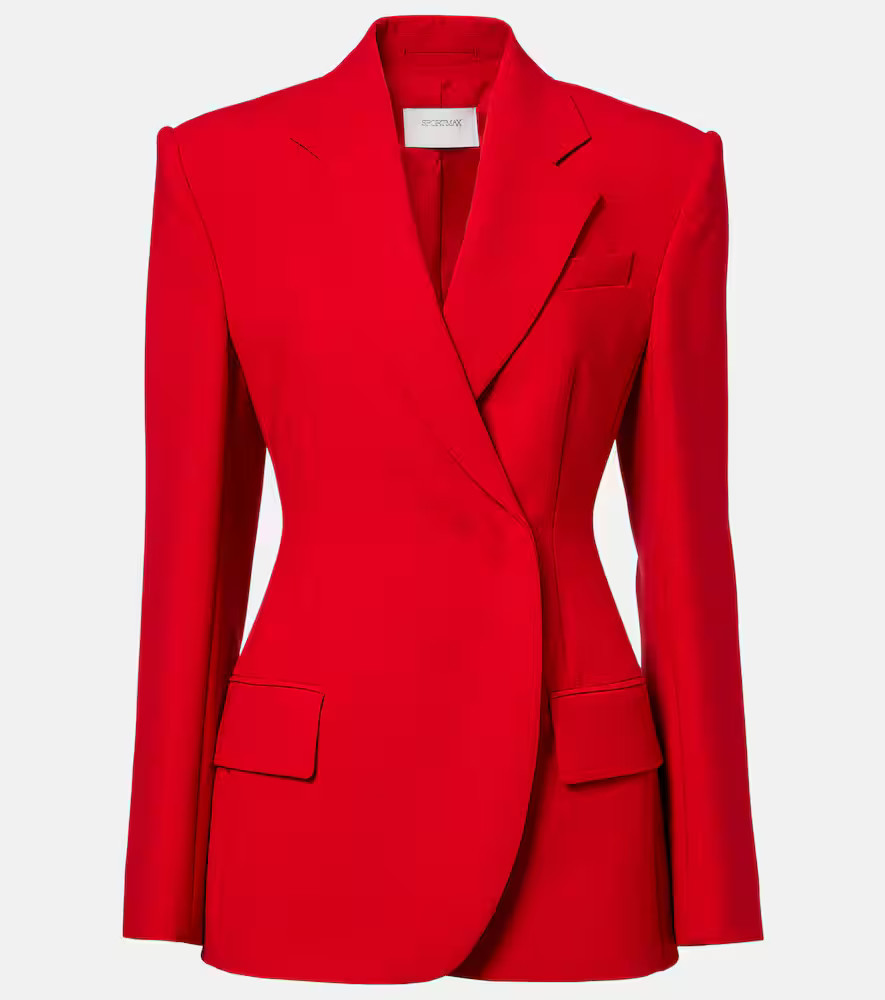 Sportmax Blazer péplum en toile | Mytheresa (INTL)