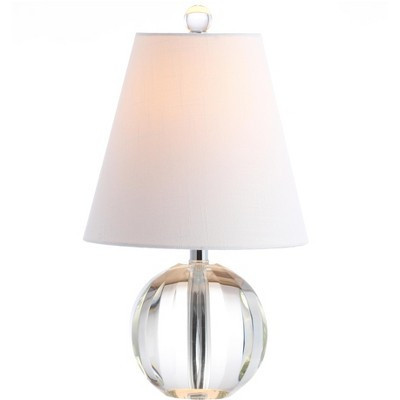 JONATHAN Y Goddard 16" Crystal Ball/Metal LED Table Lamp, Clear | Target