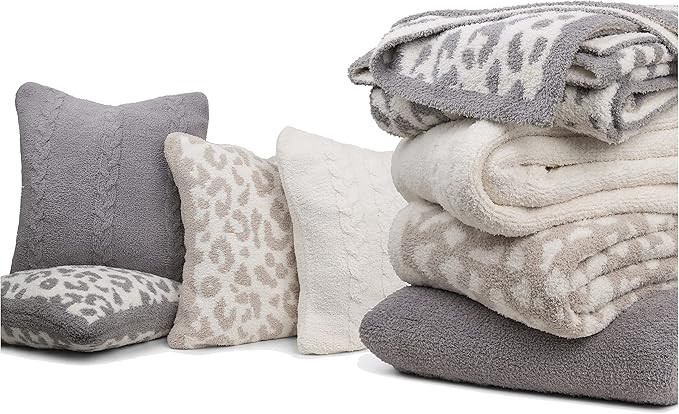 Luxurious Soft Knitted Throw Blanket for Sofa Couch, Barefoot Dreams Blanket Dupe Wild Leopard Ch... | Amazon (US)