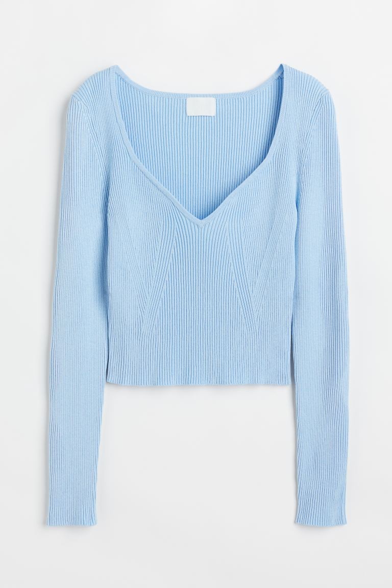 Short Rib-knit Sweater | H&M (US + CA)