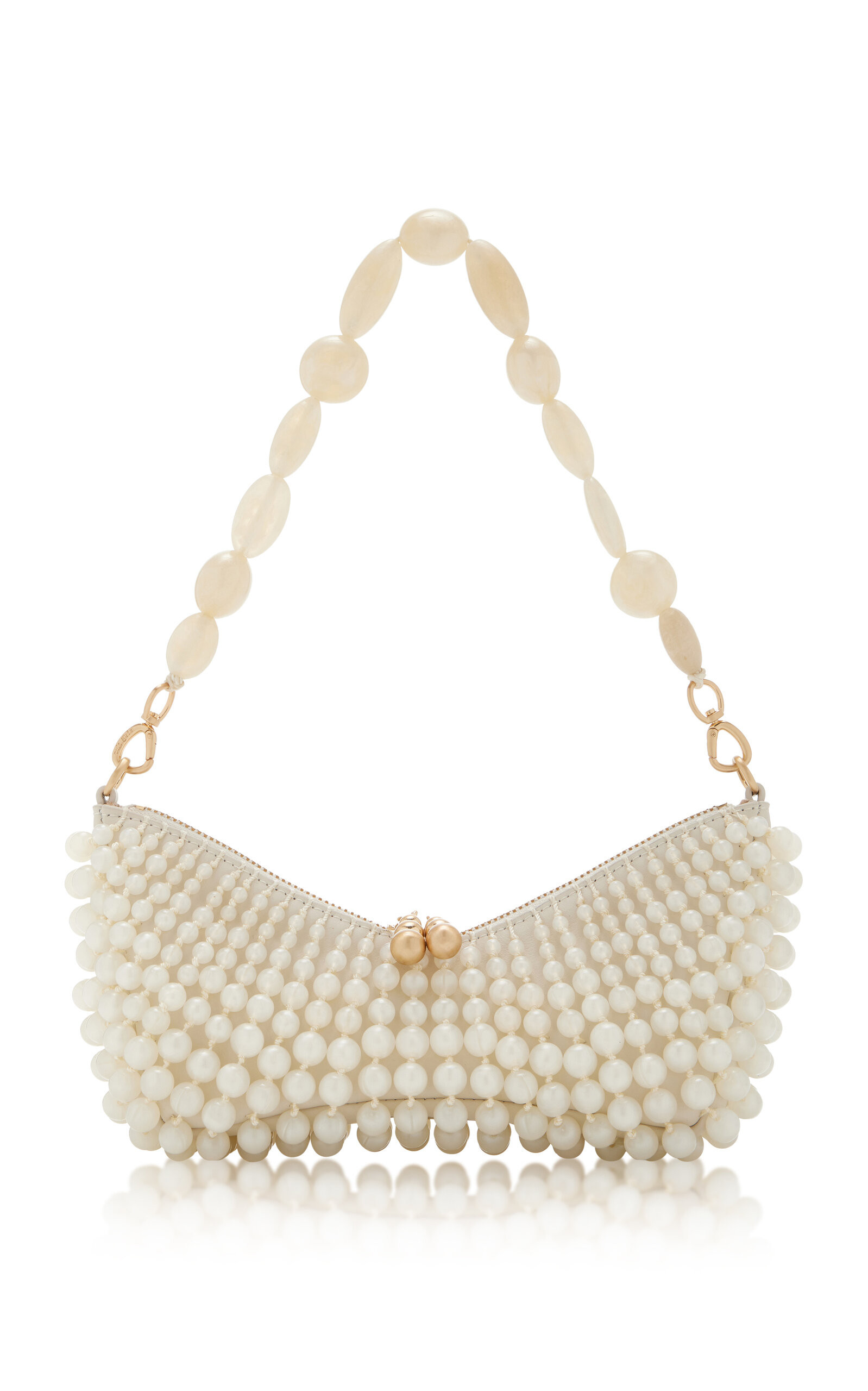 Cult Gaia - Mercier Embellished Leather Clutch - White - OS - Moda Operandi | Moda Operandi (Global)
