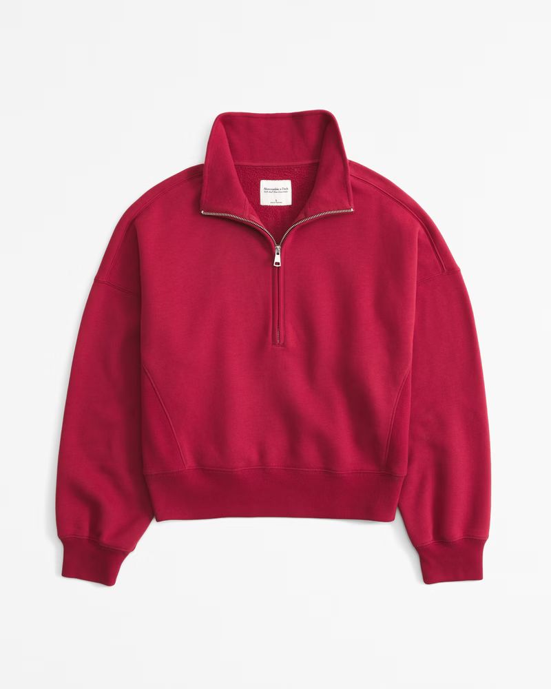 Women's Essential Sunday Half-Zip | Women's Tops | Abercrombie.com | Abercrombie & Fitch (US)