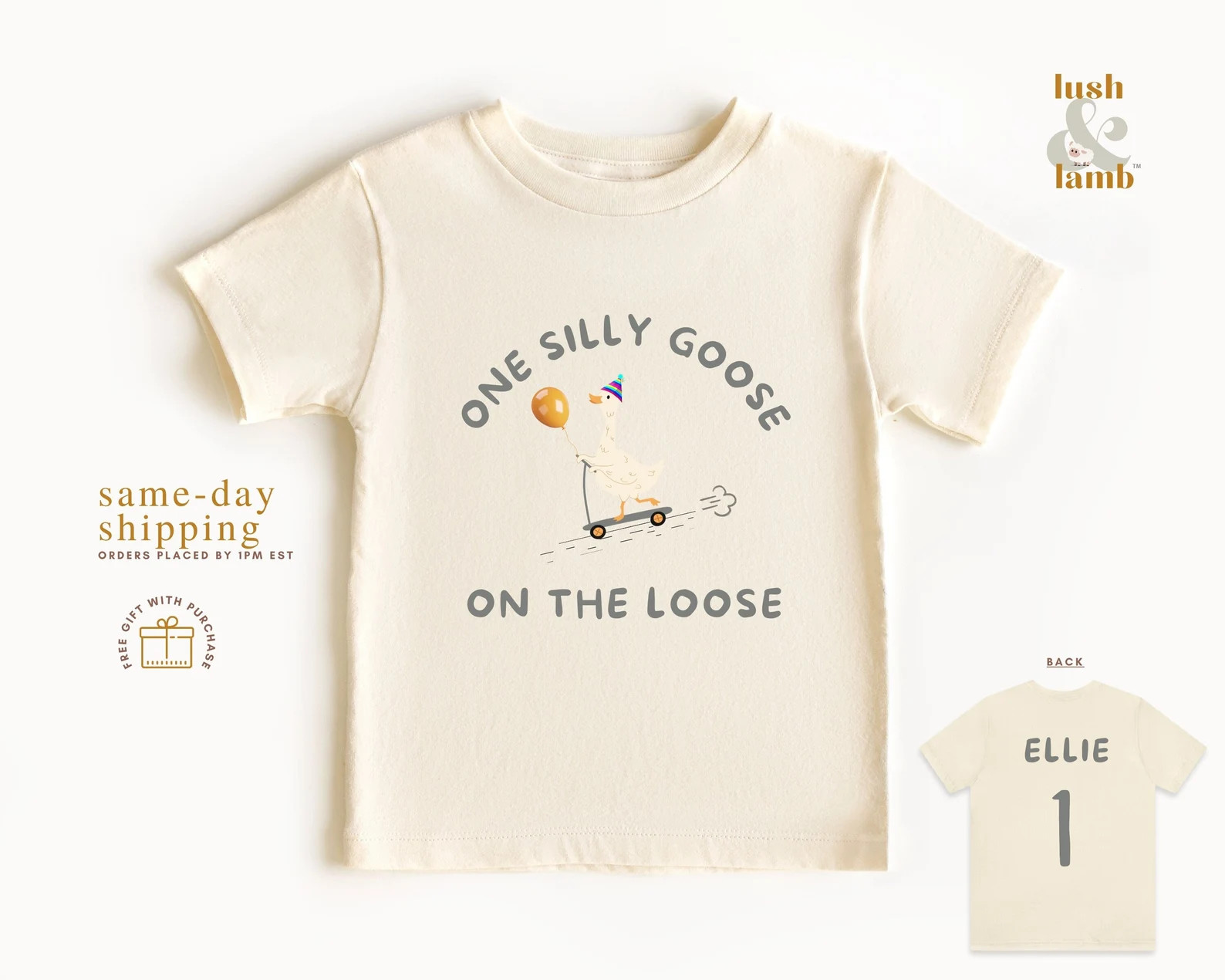 One Silly Goose on the Lose Romper, First Birthday, Silly Goose Shirt, Natural Bodysuit, Toddler ... | Etsy (US)