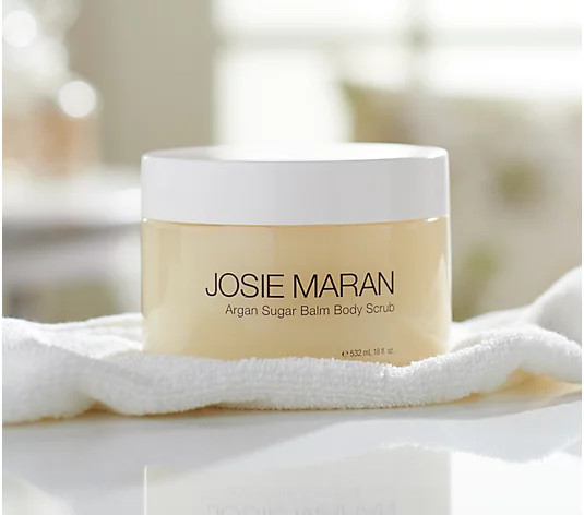 Josie Maran Argan 18 oz. Super-Sized Sugar Balm Body Scrub | QVC