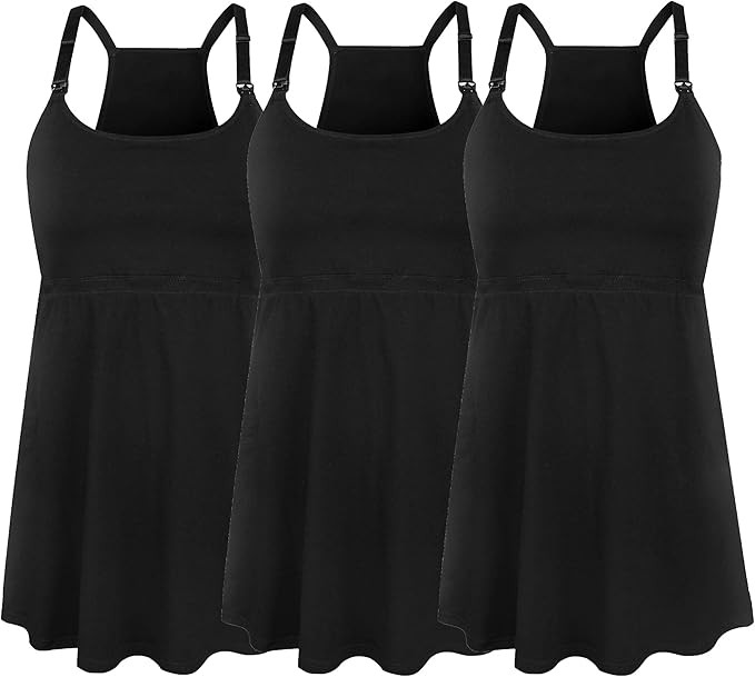 SUIEK Women's Nursing Tank Top Cami Maternity Bra Breastfeeding Clothes | Amazon (US)