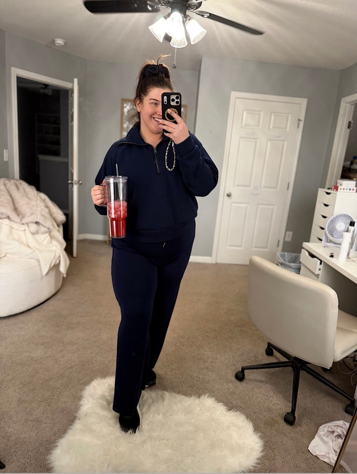 @Spanx completely understood the  assignment with these amazing lounge separates. This quarter zip sweatshirt + wide leg pants combo is so good. I love it for running errands, but it would also be perfect for travel 🧳. It’s so flattering and comfortable and on sale right now! 
Plus size approved lounge outfit inspo 

#LTKPlusSize #LTKTravel #LTKSpringSale