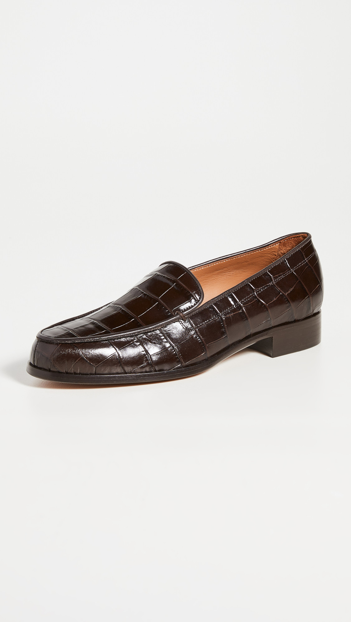 Emme Parsons Danielle Loafers Espresso Croc 40 | Shopbop