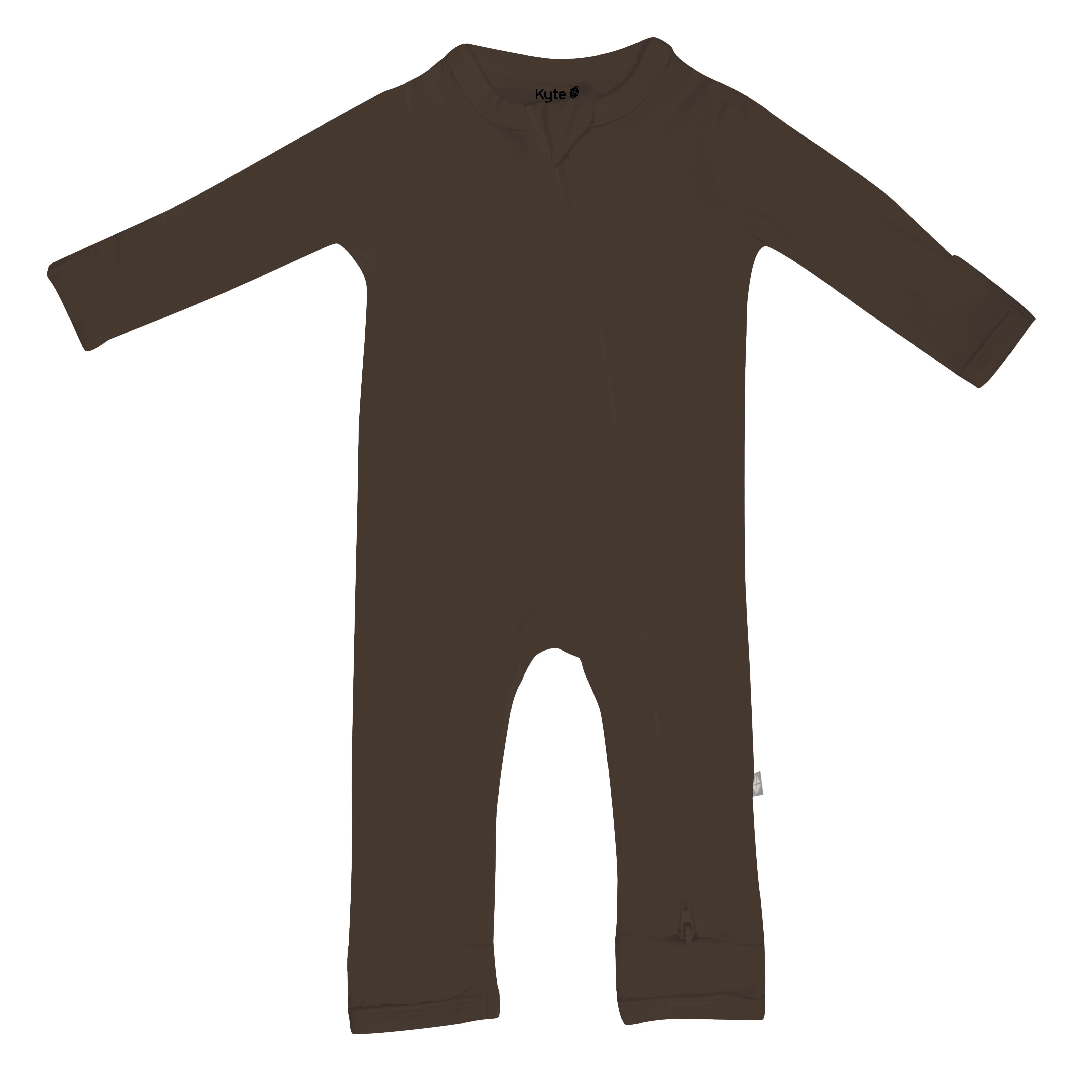 Zippered Romper in Espresso | Kyte BABY