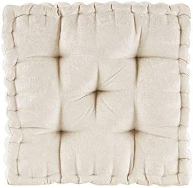 Intelligent Design Azza Floor Pillow Square Pouf Chenille Tufted with Scalloped Edge Design Hypoa... | Amazon (US)