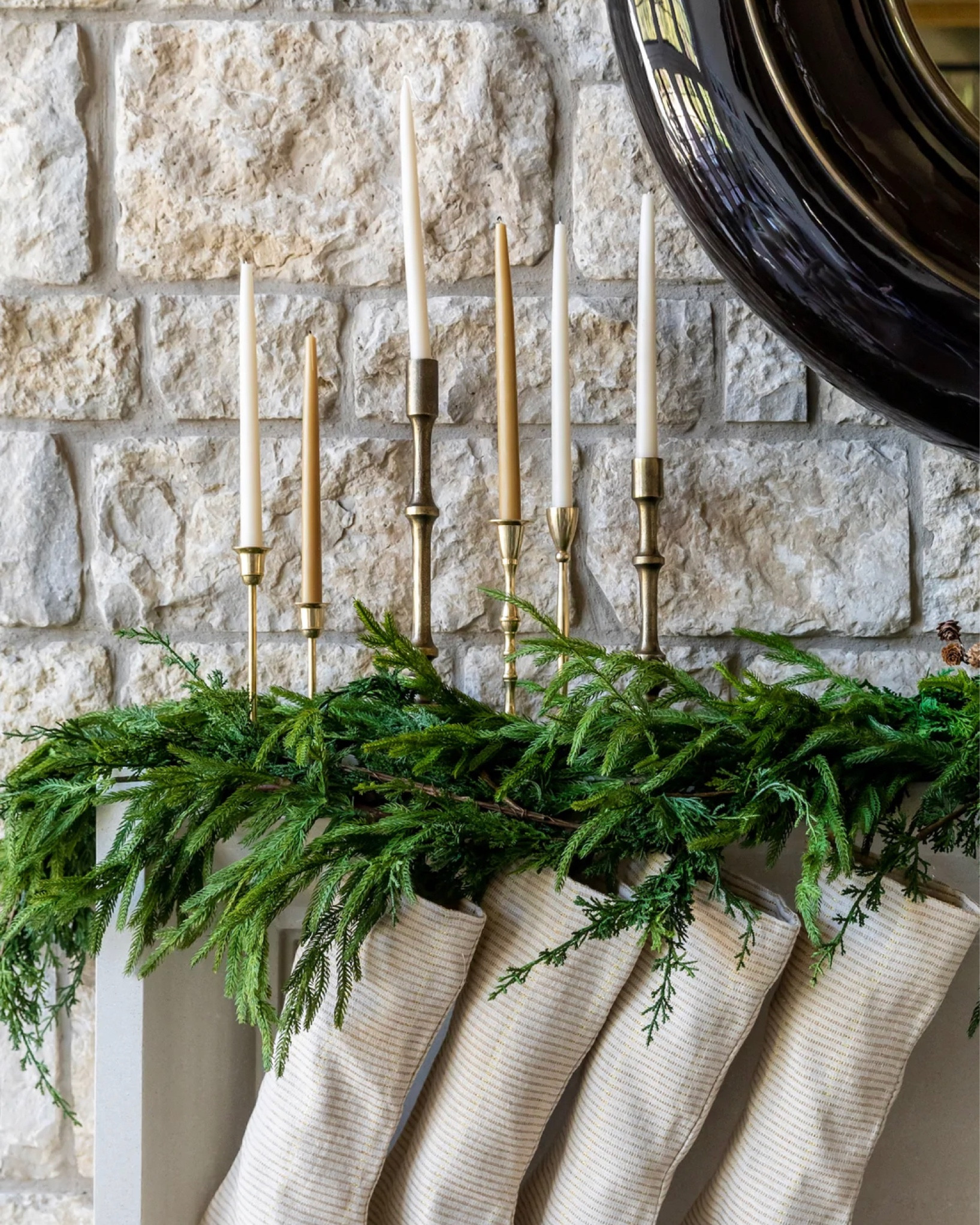 Obsessed with the soft glow of candles, especially around the holidays. These brass candlestick holders are perfect for styling a console, dining table, or even the mantle. 

Pottery Barn, vintage, antique, Garland, candles, stocking, neutral, home, decor, target, Amazon, Walmart, Christmas, decoration, decorations

#LTKHoliday #LTKSeasonal #LTKhome