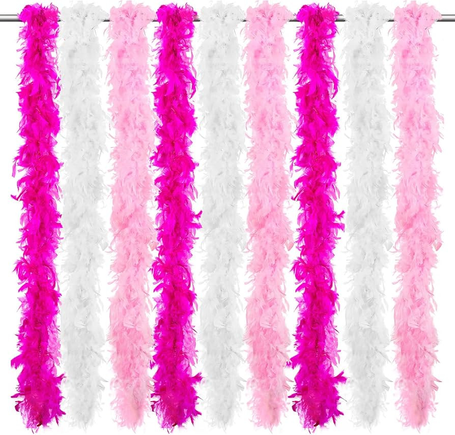 12 Pcs Feather Boas Chandelle Turkey Feathers Fluffy Boas for Preppy Party Ideas Wedding Party Co... | Amazon (US)