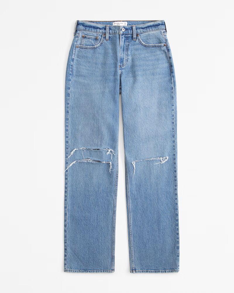 Curve Love Low Rise Baggy Jean | Abercrombie & Fitch (US)