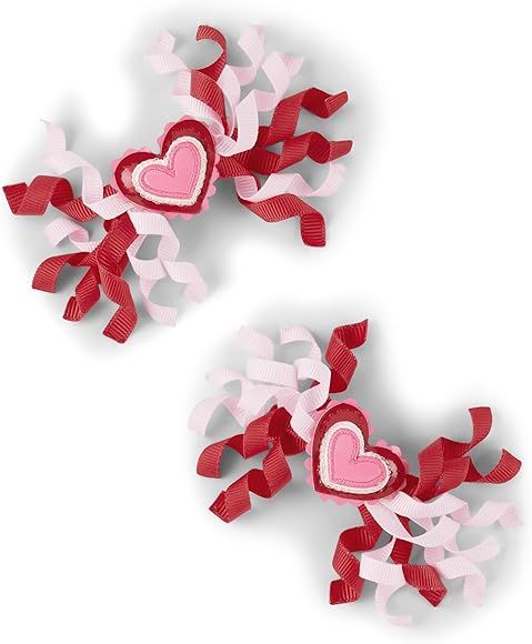Gymboree,Toddler and Baby Snap Clip 2-Pack Hair Accessories,Valentine Heart,One Size | Amazon (US)