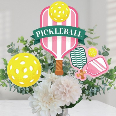 Big Dot of Happiness Pink Pickleball - Country Club Party Centerpiece Sticks - Table Toppers - Set of 15 | Target