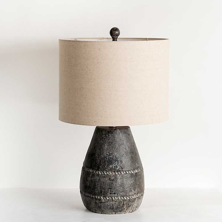 Black Concrete Porter Table Lamp | Kirkland's Home