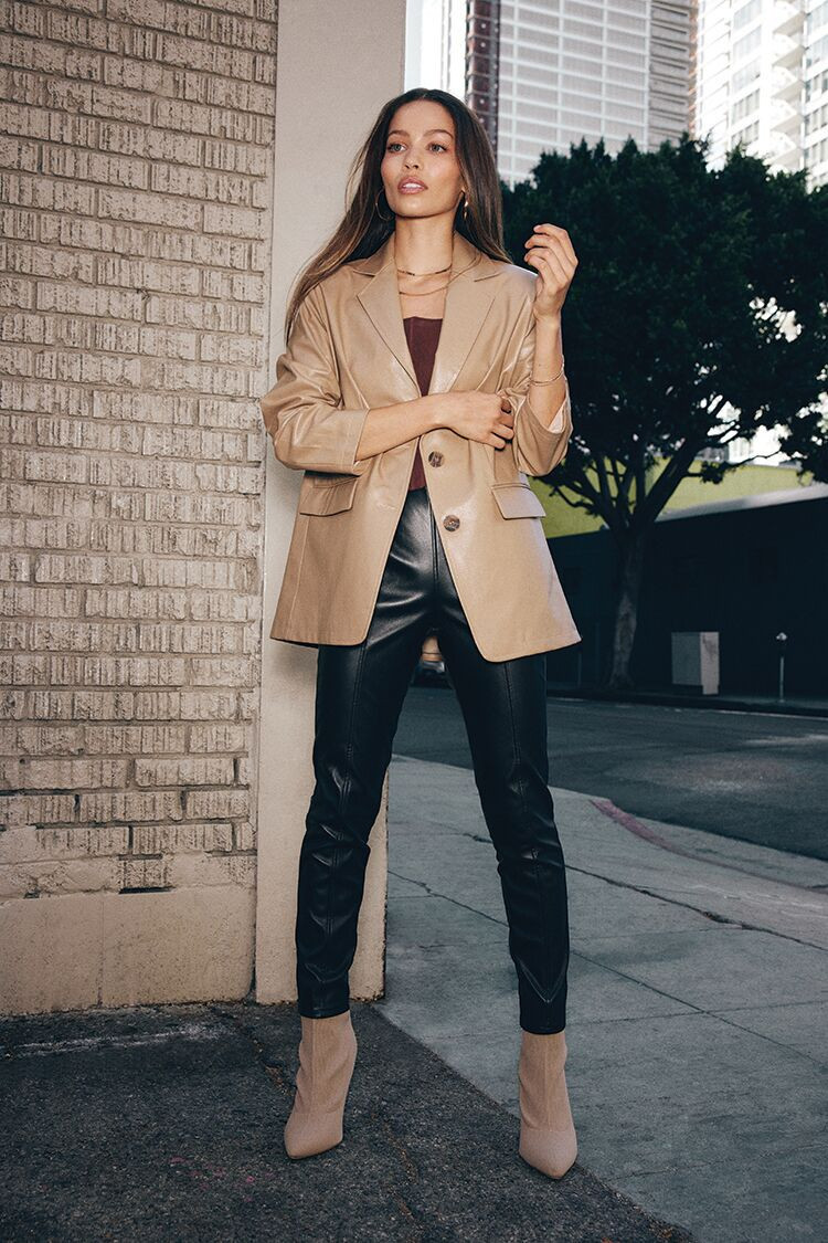 Faux Leather Ankle Pants | Forever 21 (US)