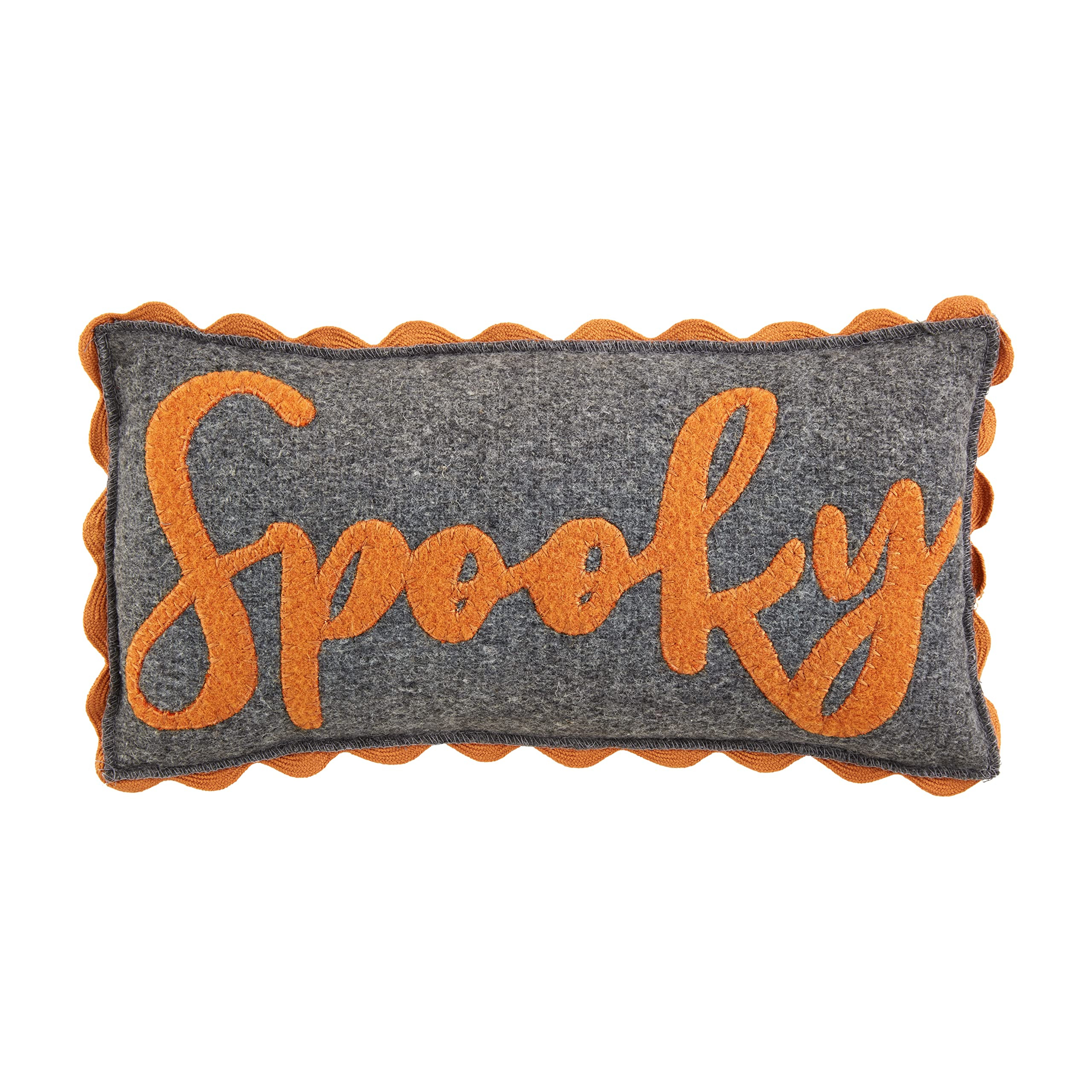 Mud Pie Felt Halloween Pillow, 16" x 8", Spooky | Amazon (US)