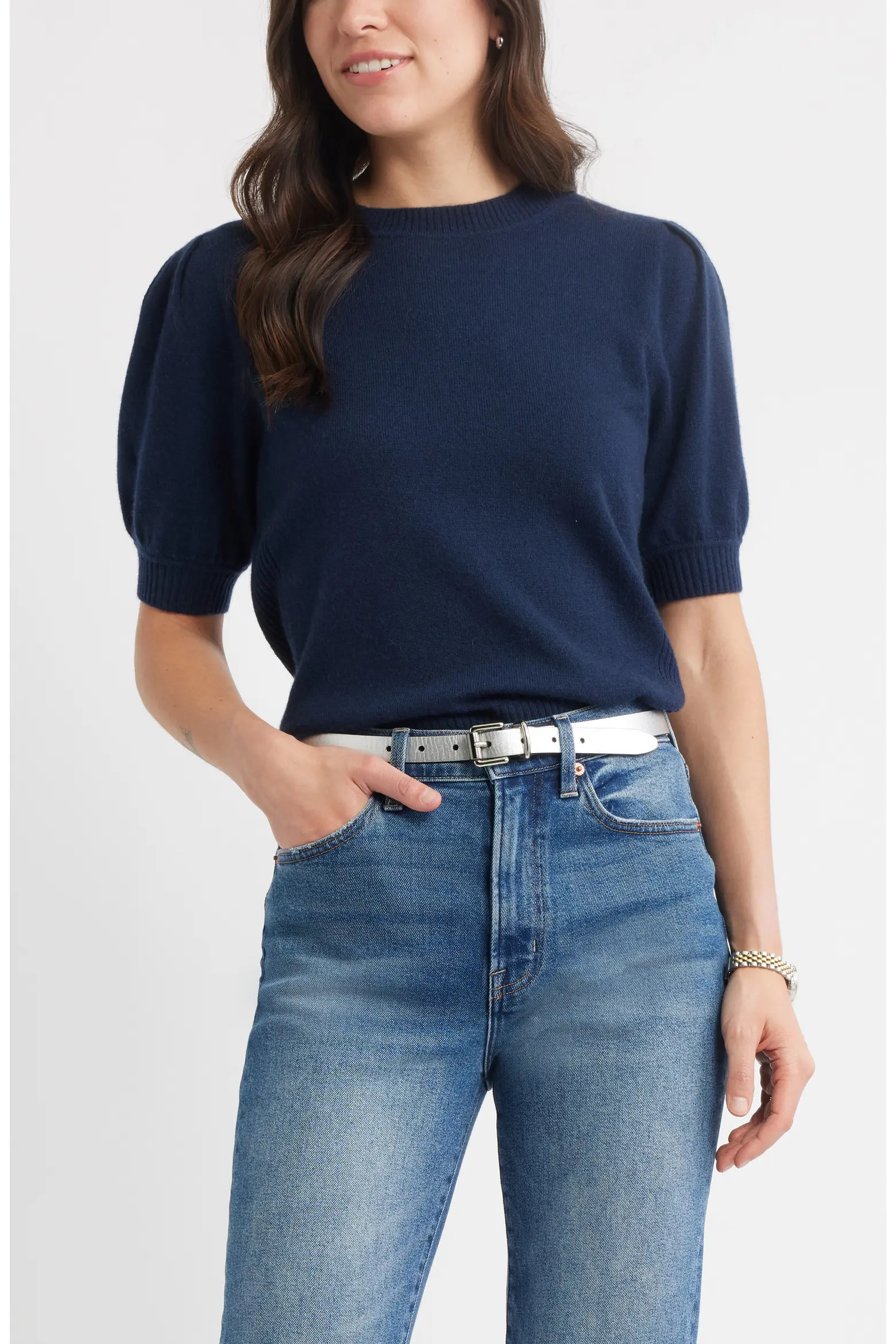 Puff Sleeve Wool & Cashmere Sweater (Women) | Nordstrom | Nordstrom