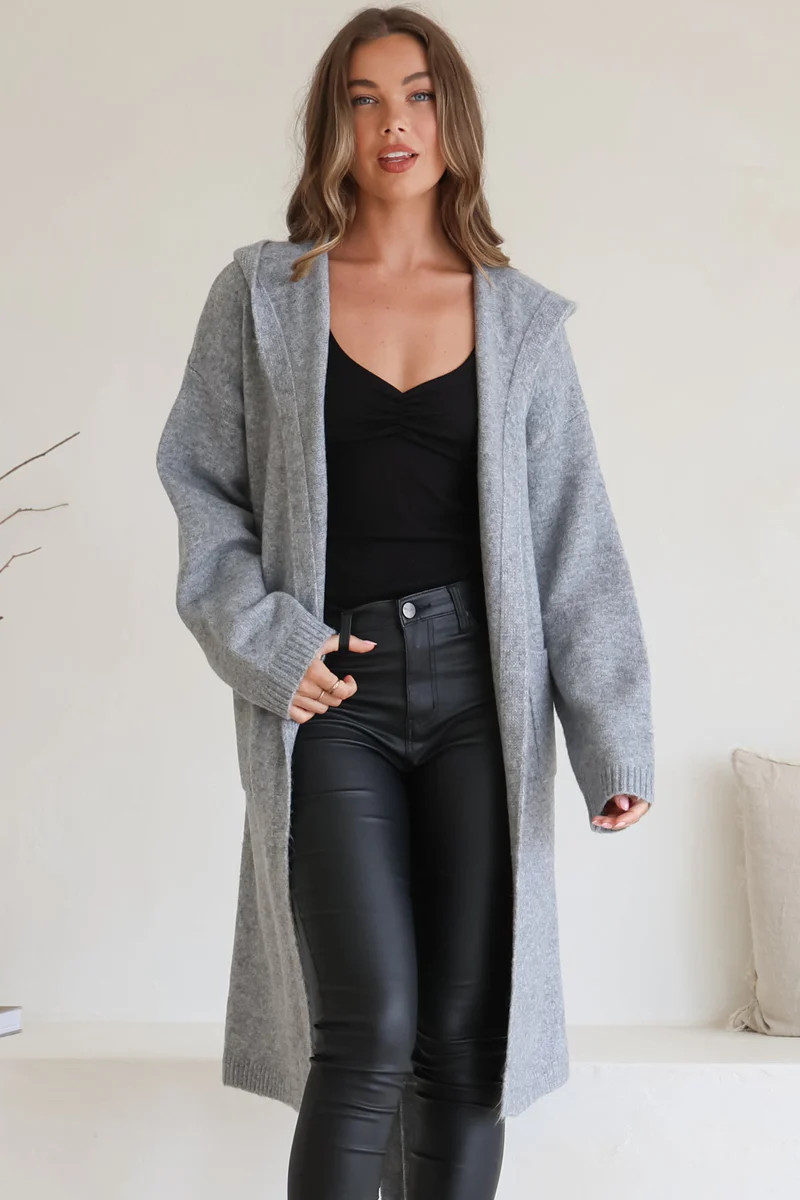 Chic Knitwear: Windsor Cardigan - Grey | saltycrush.com | Salty Crush