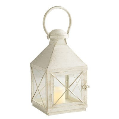 Bennett Small White Metal Lantern | Pier 1 Imports
