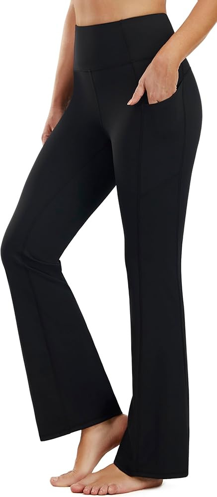 PERSIT Bootcut Yoga Pants for Women with Pockets 29''/31'' - High Waist Flared Leggings Wide Leg ... | Amazon (UK)