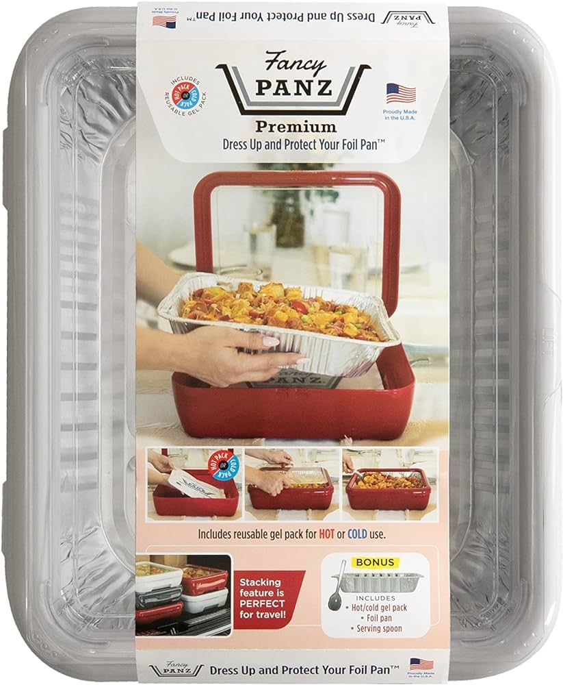 Fancy Panz Premium Dress Up & Protect Your Foil Pan, Made in USA. Hot/Cold Gel Pack, One Half Siz... | Amazon (US)