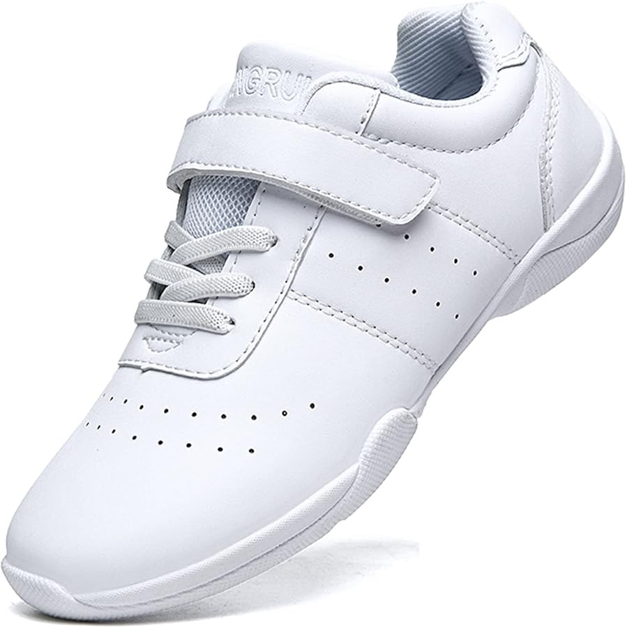 WUIWUIYU Boys Girls Hook-and-Loop School Cheerleading Jazz Dance Yoga Sport Shoes Competition Tra... | Amazon (US)