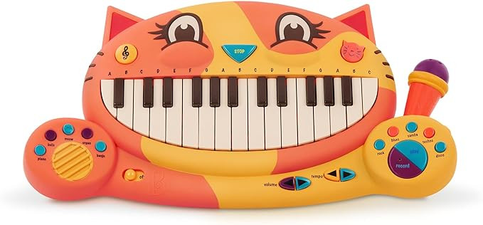B. toys – Meowsic – Interactive Cat Piano – Toy Piano & Microphone – Musical Instrument F... | Amazon (US)