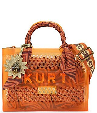Kurt Geiger London Jelly Removeable Pouch Small Tote Bag - Orange | Dillard's